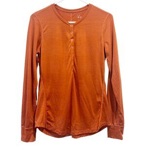 Ibex Women's Travel Henley Long Sleeve Top Size Medium